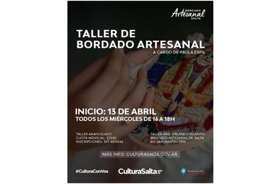 El Mercado Artesanal dictará un taller de bordado