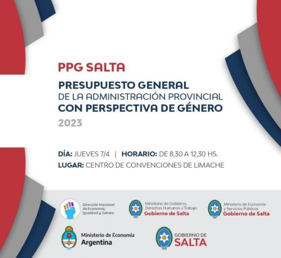 En Salta se realizará el encuentro “Presupuesto General de la Administración Provincial con Perspectiva de Género 2023”