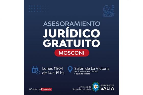 Vecinos de Mosconi y Aguaray recibirán asistencia, asesoramiento y capacitación en temas de justicia