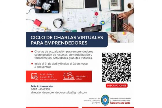 Emprendedores podrán capacitarse de manera virtual durante abril y mayo