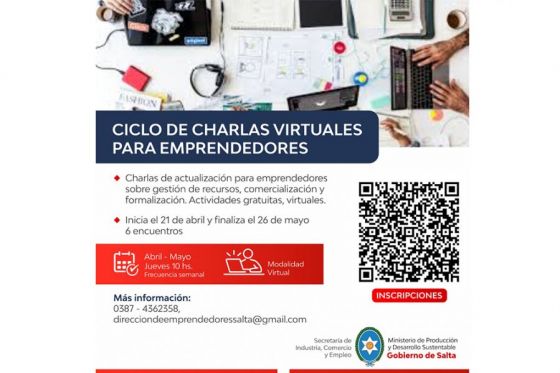 Hoy se realizará la segunda capacitación del Ciclo Charlas Virtuales para Emprendedores