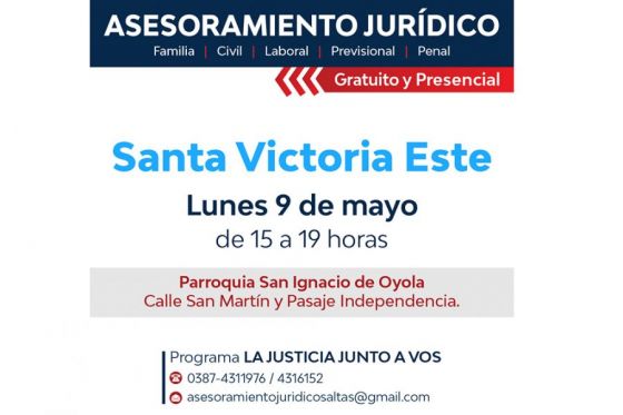 Vecinos de Santa Victoria Este recibirán asistencia, asesoramiento y capacitación en temas de justicia