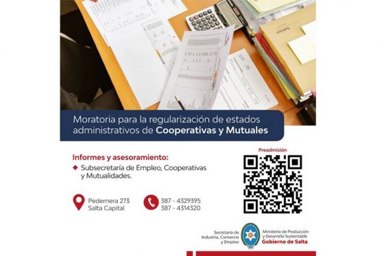 Cooperativas y mutuales podrán acceder a moratoria para regularizar sus estados administrativos