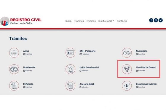 Se incorporó un acceso directo para los trámites de identidad de género en la web del Registro Civil