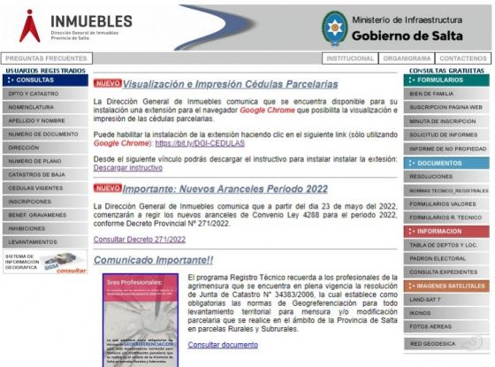 Inmuebles: novedades sobre cédulas parcelarias y aranceles