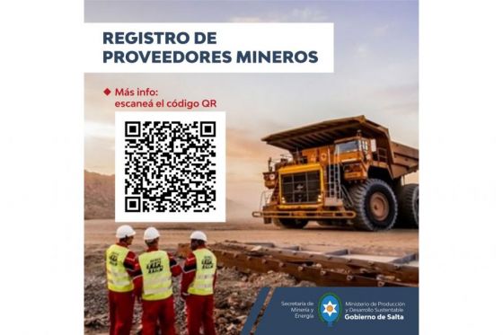 Continúa la inscripción al Registro Provincial de Proveedores Locales de Empresas Mineras