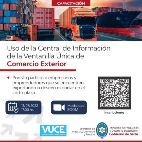 Capacitación sobre el uso de la Central de Información de la Ventanilla Única de Comercio Exterior