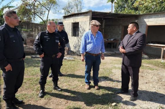 Supervisaron el avance de obra del destacamento policial de Isla de Cañas