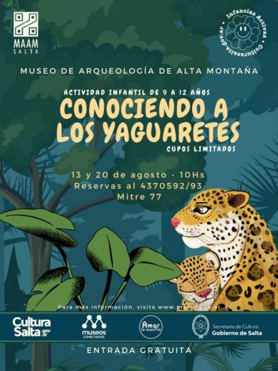 Se realizará el taller literario científico “Conociendo a los Yaguaretés”