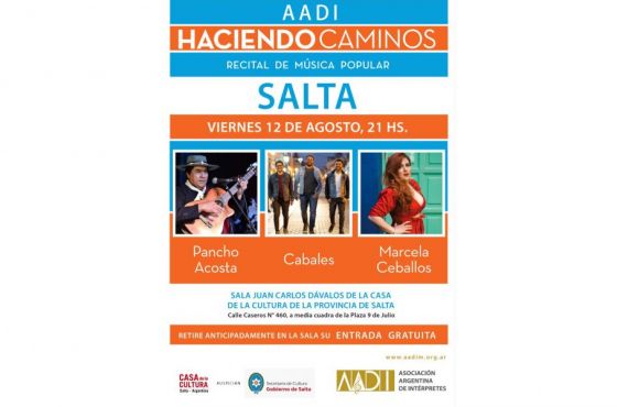 La Asociación Argentina de Intérpretes presenta un show único de música popular en la Casa de la Cultura