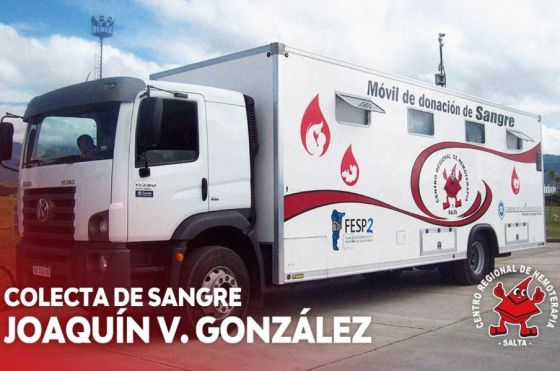 Hoy se colectará sangre de todo grupo y factor en Joaquín V González