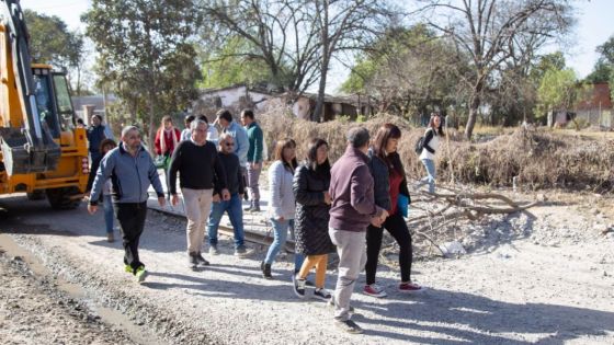 Verifican los avances de obras del barrio popular Islas Malvinas de Rosario de Lerma