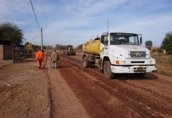 General Pizarro: realizan trabajos de enripiado en calles