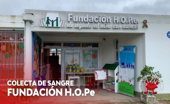 Hoy se colectará sangre de todo grupo y factor en la sede de HOPe