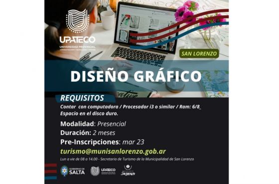 San Lorenzo: La UpaTecO abre las preinscripciones para curso de Diseño Gráfico