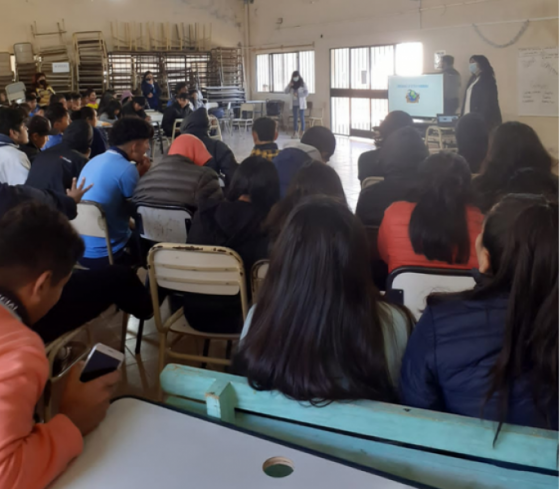 El hospital San Bernardo capacitó en salud comunitaria a estudiantes de La Caldera