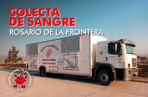 En Rosario de la Frontera hoy se colectará sangre de todo grupo y factor