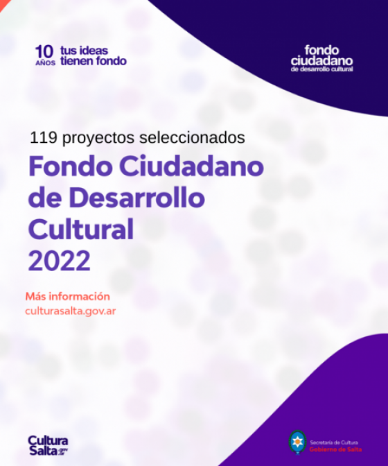 Se dieron a conocer los seleccionados al Fondo Ciudadano de Desarrollo Cultural