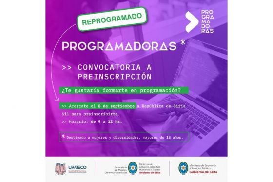 Hoy serán las preinscripciones de Programadoras