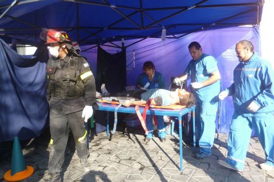 El SAMEC instaló un puesto de atención médica que funcionará durante la novena del Milagro