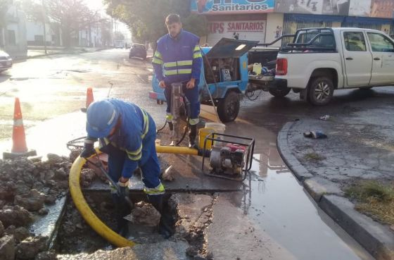 La empresa Aguas del Norte realizó tareas de reparación y mejora de la red de abastecimiento