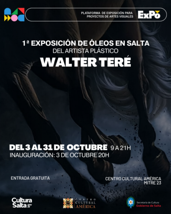 El artista plástico Walter Teré expondrá en el Centro Cultural América