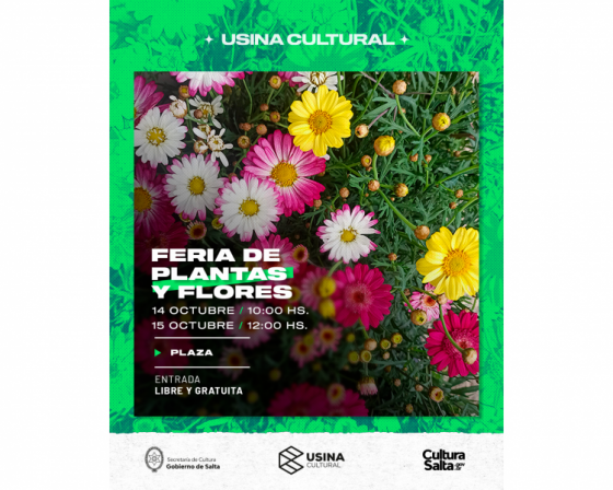 En la Usina Cultural se realiza la Feria de Plantas y Flores del NOA