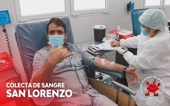 Hoy se realizará colecta de sangre en villa San Lorenzo