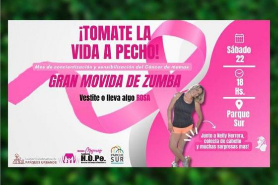 Jornada de concientización sobre el cáncer de mama en el Parque Sur