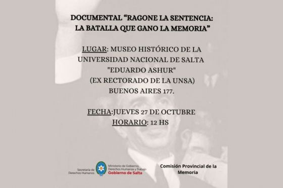 Se realizará la presentación del documental 