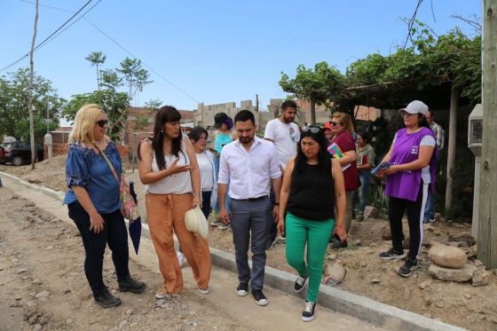 Recorren la obras del barrio popular Nueva Esperanza II de General Güemes