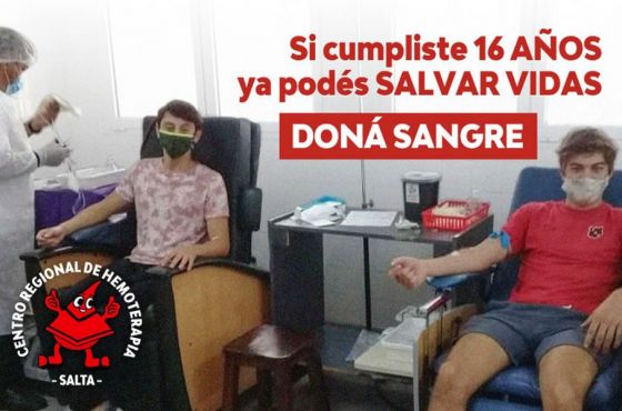 Invitan hoy a la comunidad salteña a donar sangre para suplir la baja disponibilidad