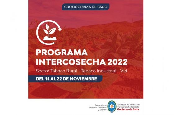 Hoy comenzará el pago del programa Intercosecha