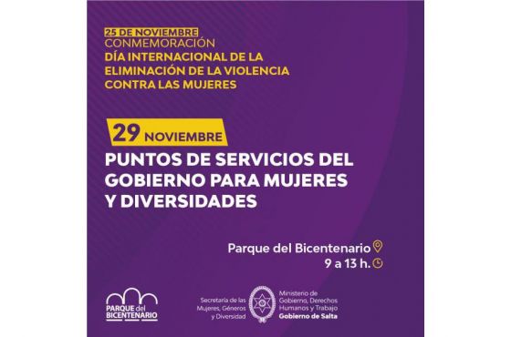 El Parque del Bicentenario será un punto de servicio para mujeres y diversidades