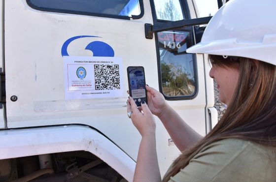 La autoridad minera incorpora código QR para el control de extracción de áridos