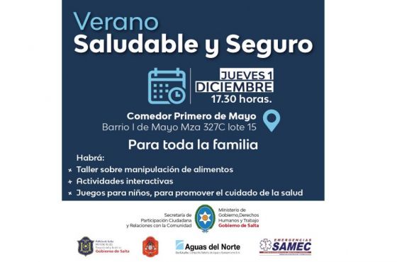 La campaña Verano Saludable y Seguro llega al barrio 1 de Mayo