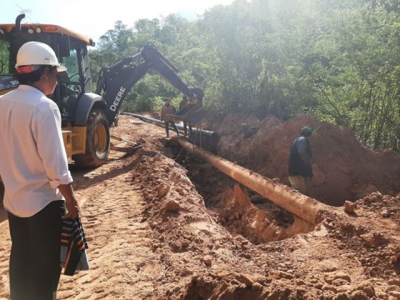 Aguas del Norte reparó un tramo del acueducto El Aguay