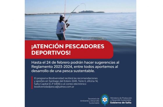 Convocan a pescadores a hacer sugerencias al Reglamento 2023-2024