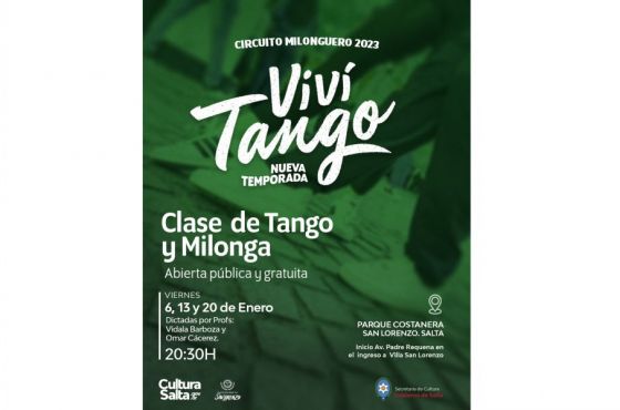 El ciclo de Tango y Milonga “Viví Tango” inicia el 2023 en San Lorenzo