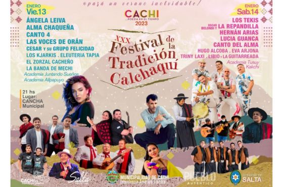 El XXX Festival de la Tradición Calchaquí con entradas disponibles en la Casa de la Cultura