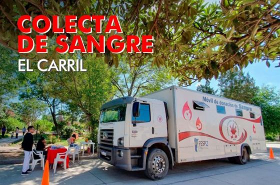 Hoy se realizará una colecta de sangre de todo grupo y factor en El Carril