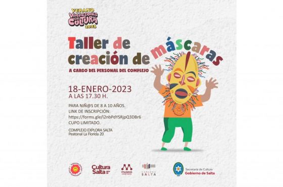 Explora Salta realizará el taller de creación de máscaras “¿Quién soy?”