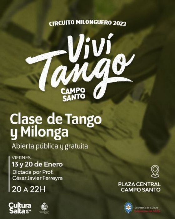 Viví Tango: Inicia el circuito milonguero en Campo Santo