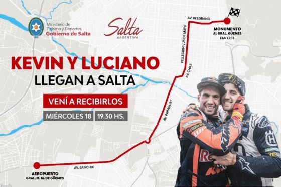 Dakar 2023: Salta recibe hoy a los hermanos Benavides