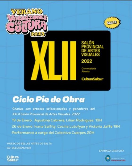 Este jueves inicia “Pie de Obra” en el Museo de Bellas Artes de Salta