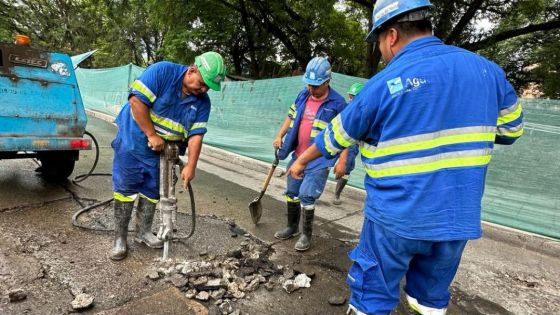 Aguas del Norte ejecuta obras de reparación y acondicionamiento de redes en la ciudad