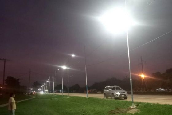 Obra eléctrica en Aguaray brinda más seguridad vial sobre la ruta nacional 34