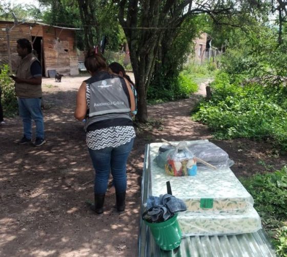 Desarrollo Social asistió a familias damnificadas por el temporal