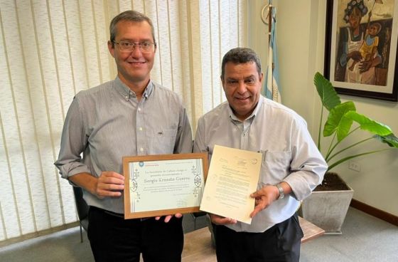 Se entregó el Reconocimiento al Mérito Artístico a Sergio Ernesto Guerra