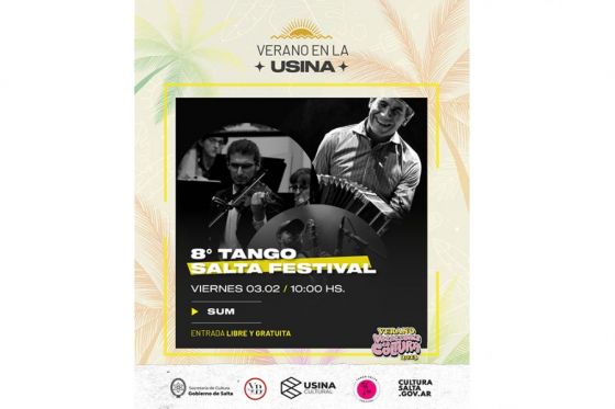 La Usina Cultural vivirá el 8º Tango Salta Festival este viernes 3 de febrero